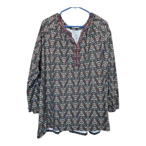 J.Jill Tops - J.Jill Womens Boho Blouse Shirt Top Cottage Indie Fairy Festival Hippie 2X Plus